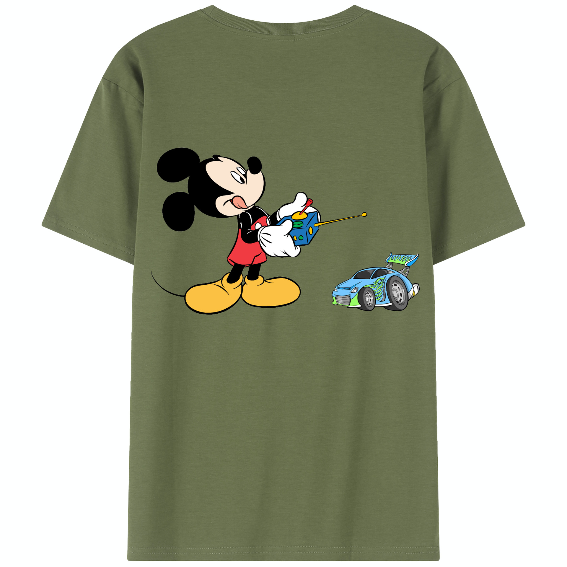 （画像用） ミッキーマウス Mickey Mouse 綿100％半袖Tシャツ（背面プリント）